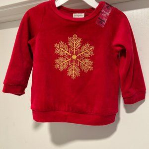 FIRST IMPRESSIONS GIRLS RED HOLIDAY TOP